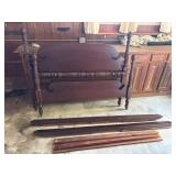 54"x74" Wooden Bed Frame with Headboard, Footboard