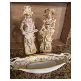 Halsey Fifth Figurines and Limoges Boat-Shaped Bow