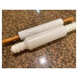 Fillable Plastic Rolling Pin and Marble with Wood