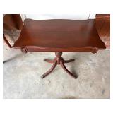 Mahogany Side Table with Tripod Base and Brass Paw