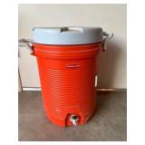 Rubbermaid Insulated Orange Beverage Cooler with S
