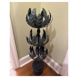 Floral Metal Sculpture, 26 Inches Tall