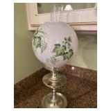 Globe Lamp with Hand-Painted Grapevine Design, 22