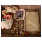 Miscellaneous Decor Items Including Ceramic Owl an