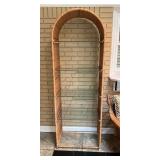 Wicker and Glass Shelving Unit, 78ï¿½ Tall, 17ï¿½x27ï¿½
