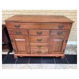 Solid Wood Buffet with Brass Handles, 36 x 48 x 20