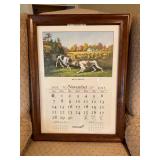 Framed 2021 November Calendar with 
