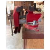 Olympia Red Bench Vise with Swivel Base