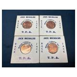 Four 1996 Lincoln Cents in Jack Michalski T.P.A. P