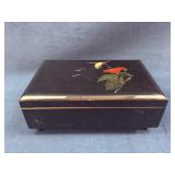 Lacquered Hummingbird Jewelry/Music Box with Velve