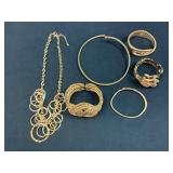 Gold-Tone Fashion Jewelry Including Necklaces and