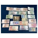 21 Assorted Banknotes Including South African Rese