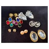 Seven Pairs of Earrings with Clip-On and Post-Back