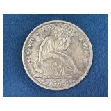 1854 Seated Liberty Half Dollar with New Orleans M