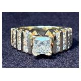 14 Karat Gold Ring with Approximately 1-Carat Diam