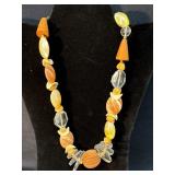 Handcrafted Necklace and Bangle Set with Mixed Mat