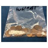 28 Wheat Pennies in a Plastic Bag