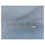 Two Necklaces: Colorful Beaded and Gold-Tone Desig