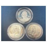 3 United States State Quarters in Protective Cases