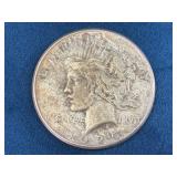 1925 Peace Silver Dollar with 