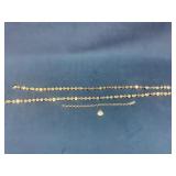 Sterling Silver Necklace and Pendant, 23.1 Grams T
