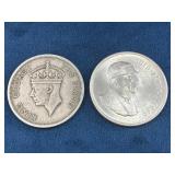 1951 Southern Rhodesia King George VI Half Crown a