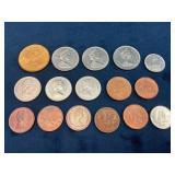 Canadian Coins Featuring Assorted Denominations an