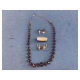 Jewelry Including Necklace, Earrings, Bracelet, an