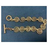 Sterling Silver 925 Swirl Link Bracelet, 15.9 Gram