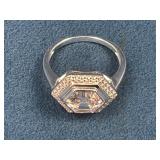 925 Silver Ring with Stone, 5.0 Grams, 3.2 DWT
