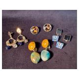 Five Pairs of Mixed-Style Earrings with Various Ma