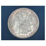 1921 Morgan Silver Dollar with D Mint Mark