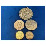 Bronze Coins and Tokens with Historical and Decora