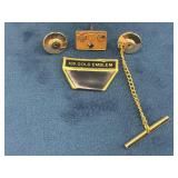 10k Gold Emblem Jewelry Pieces, 2.0 Grams, 1.2 DWT
