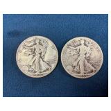1936 and 1943 Walking Liberty Half Dollars