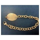 Sterling Silver Monogrammed Bracelet, 16.4 Grams o