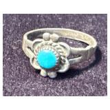 Sterling Silver Ring with Turquoise Stone