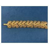 Sarah Coventry Gold-Tone Leaf Motif Bracelet