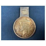 1926 Peace Silver Dollar Money Clip with 1926-1951