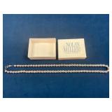 Napier Silver-Tone Beaded Necklace with Nolan Mill