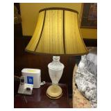 Cut Glass Table Lamp With Shade