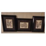 3 Don Davey New Orleans Sketches, 1996