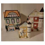 3  Ceramic House Containers