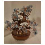 Kalifano Gemstone Wire Bonsai Tree Sculpture