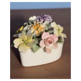 Bone China Floral Arrangement Figurine