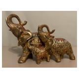 Decorative Trio of Gilded Elephants