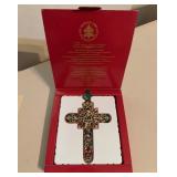 Kurt S. Adler Vatican Collection Cross 4x5"