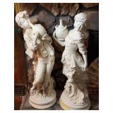 32-Inch Bisque Figural Statues