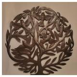 Metal Tree and Birds Wall Art Medallion