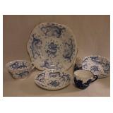 Blue and white oriental china